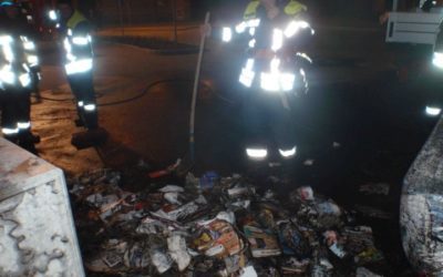 Brand Altpapierhaufen