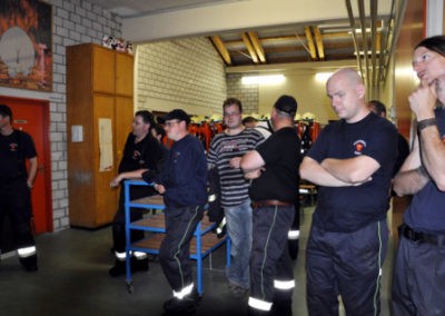 Feuerwehr Naters MZZ 2 Übung Ausbildung Feuerwehrlokal Übungsbesprechung