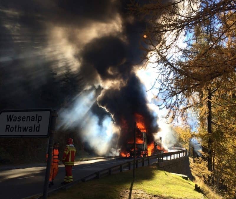 LKW-Brand Simplonstrasse